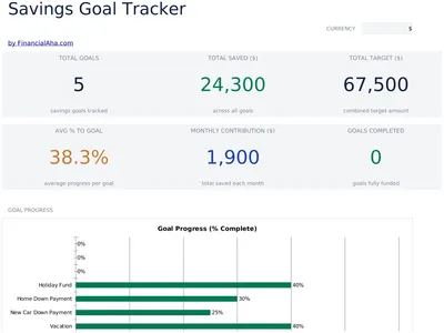 Savings Goal Tracker preview