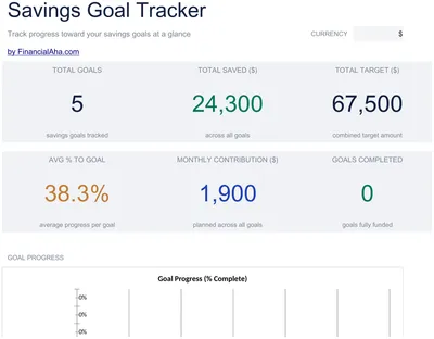 Savings Goal Tracker preview