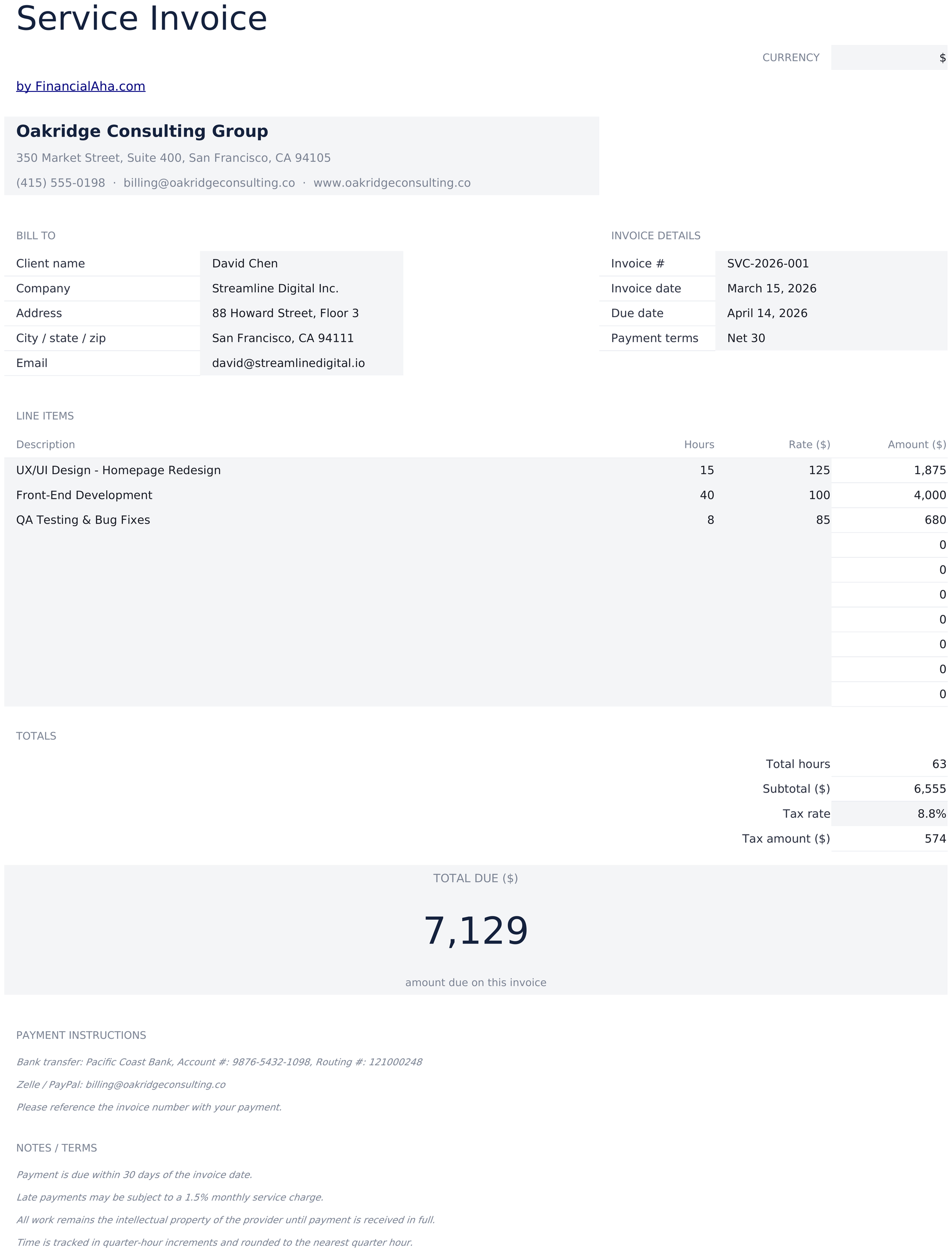 Essentials template preview