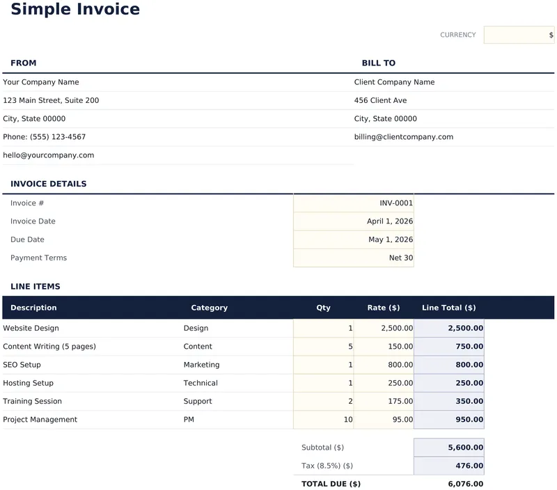 Simple Invoice