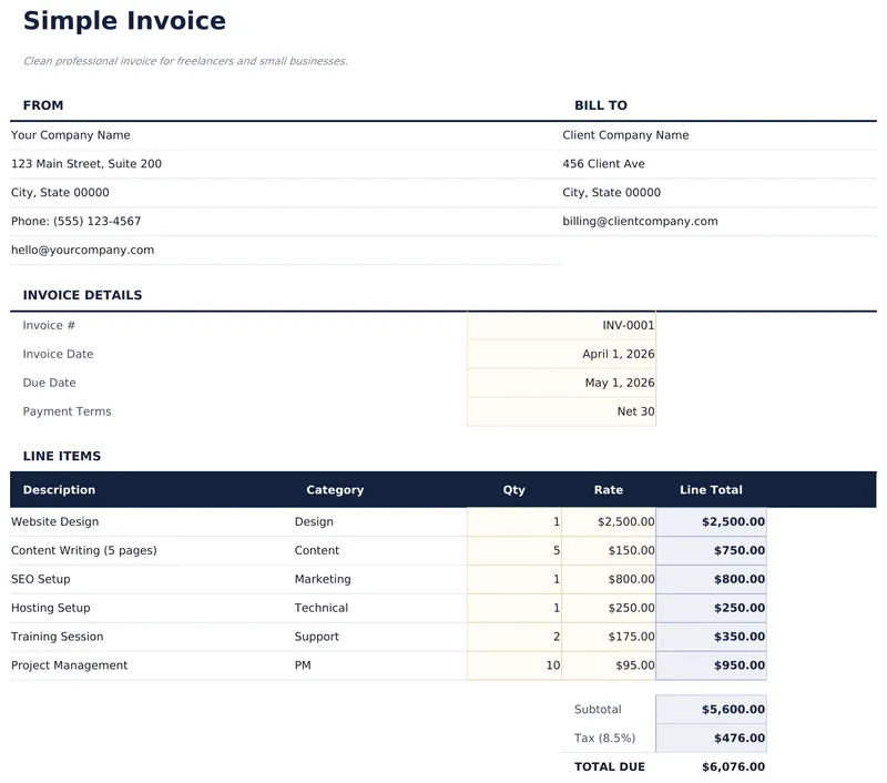 Simple Invoice