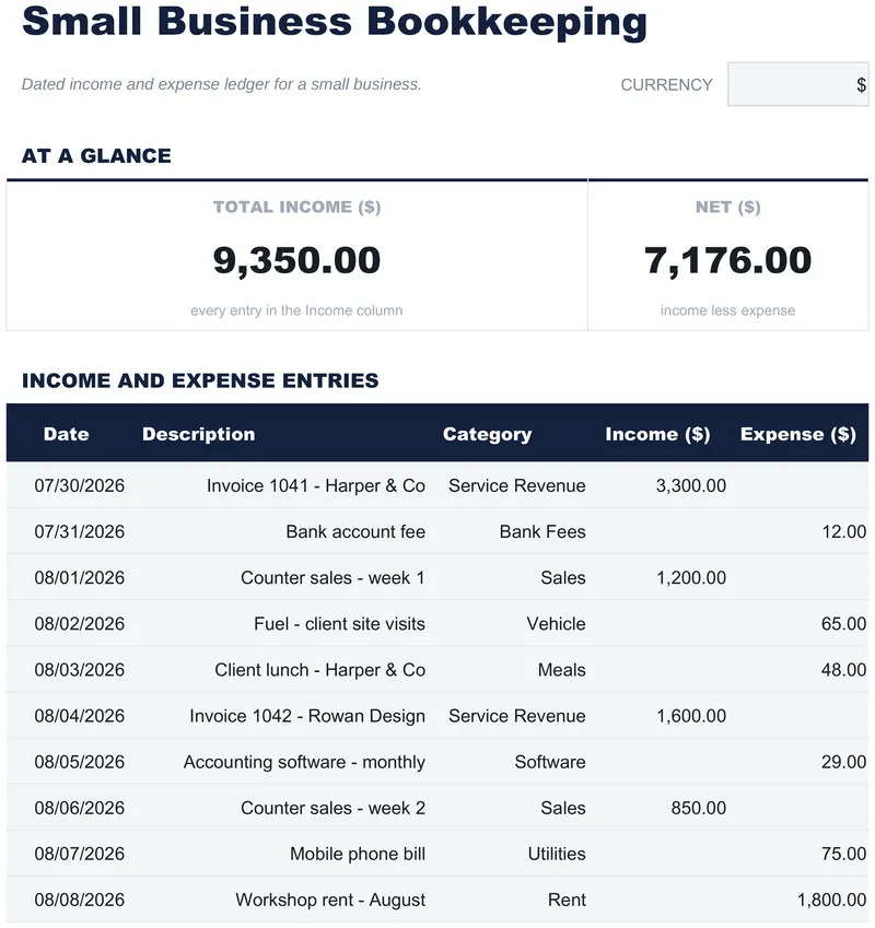 Small Business Bookkeeping