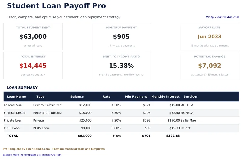 Student Loan Payoff Pro preview
