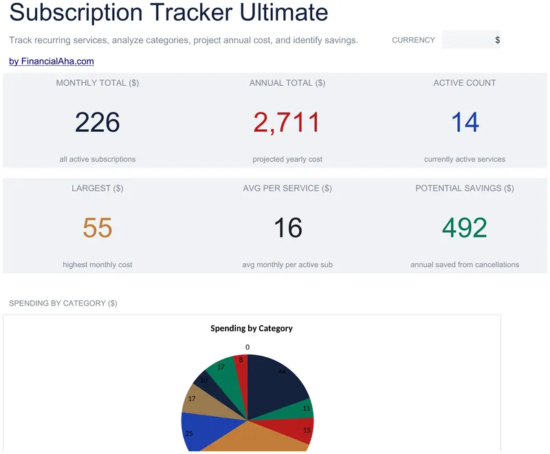 Subscription Tracker preview