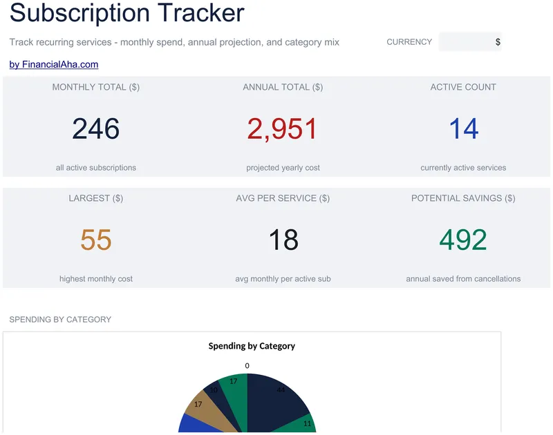 Subscription Tracker preview