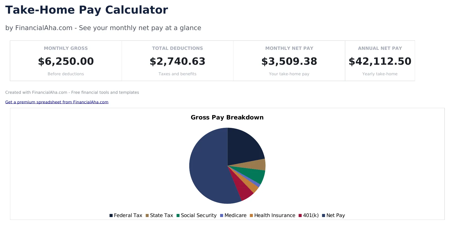 Take-Home Pay Calculator preview