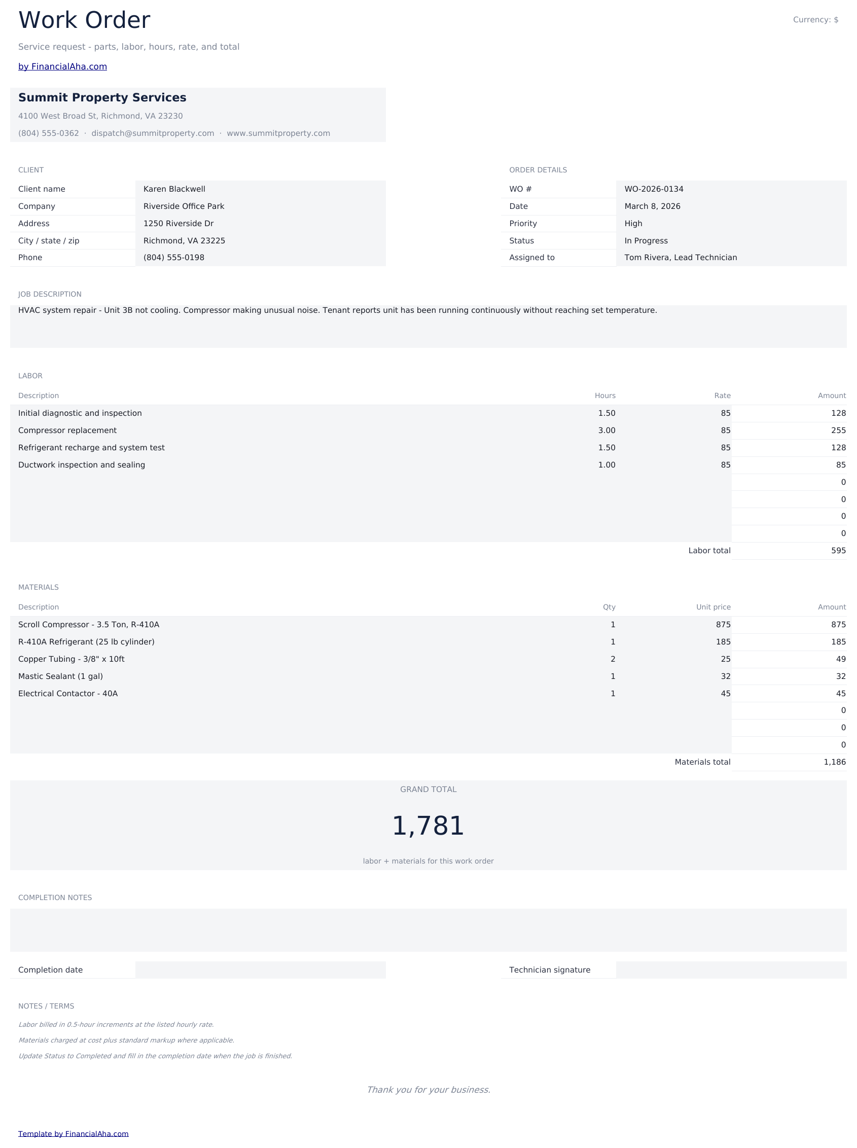 Essentials template preview