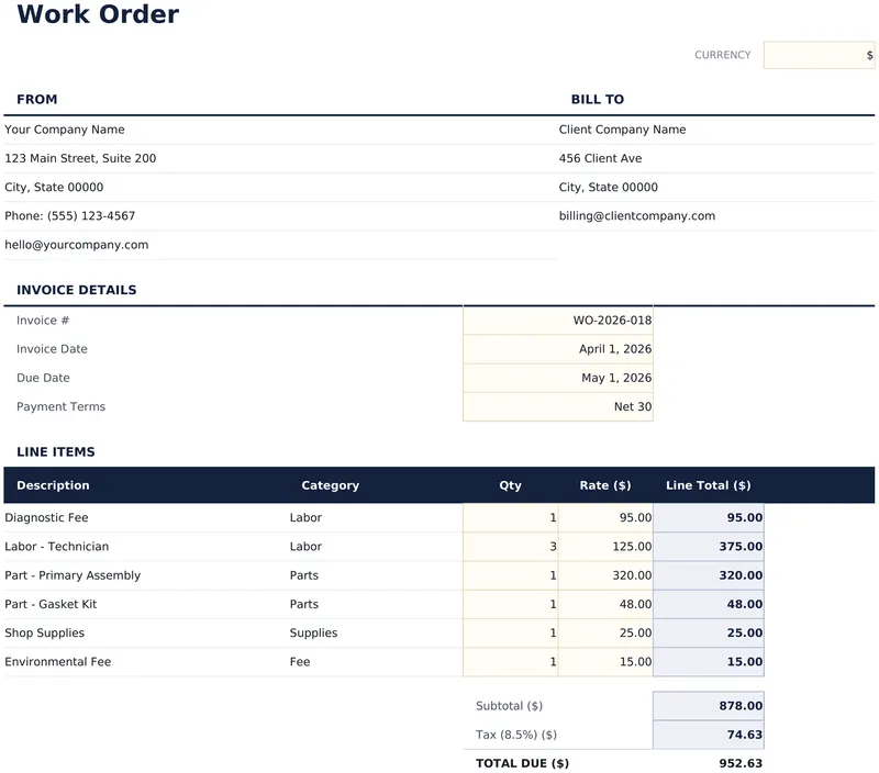Work Order
