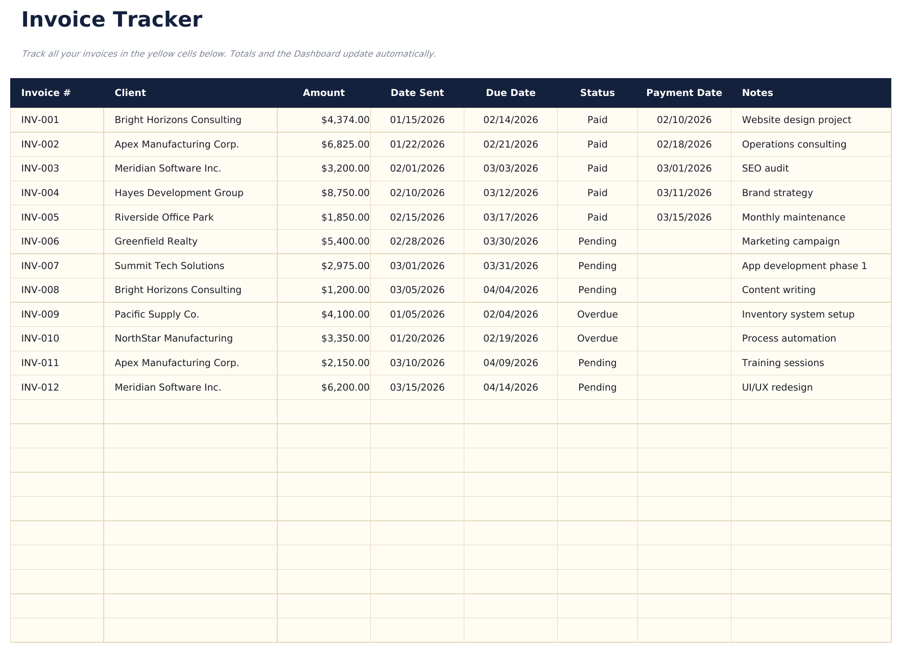 Invoice Tracker - Invoice Tracker