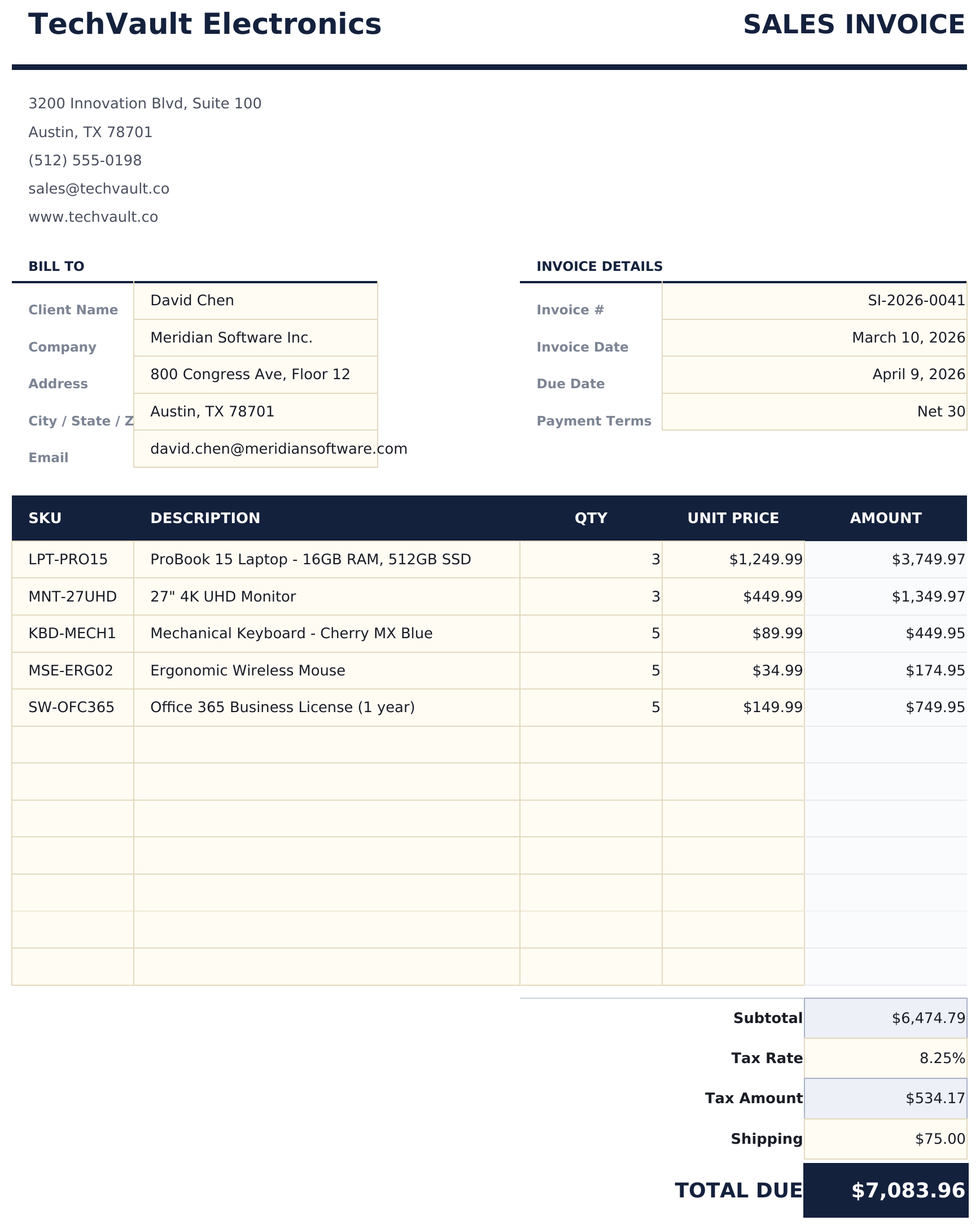 Sales Invoice - Invoice
