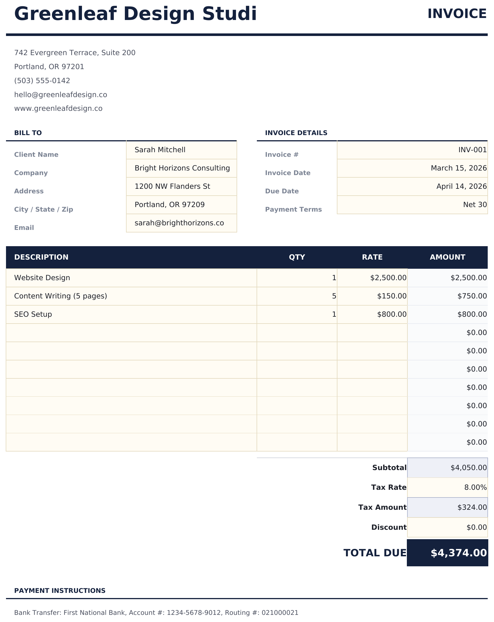 Simple Invoice - Invoice