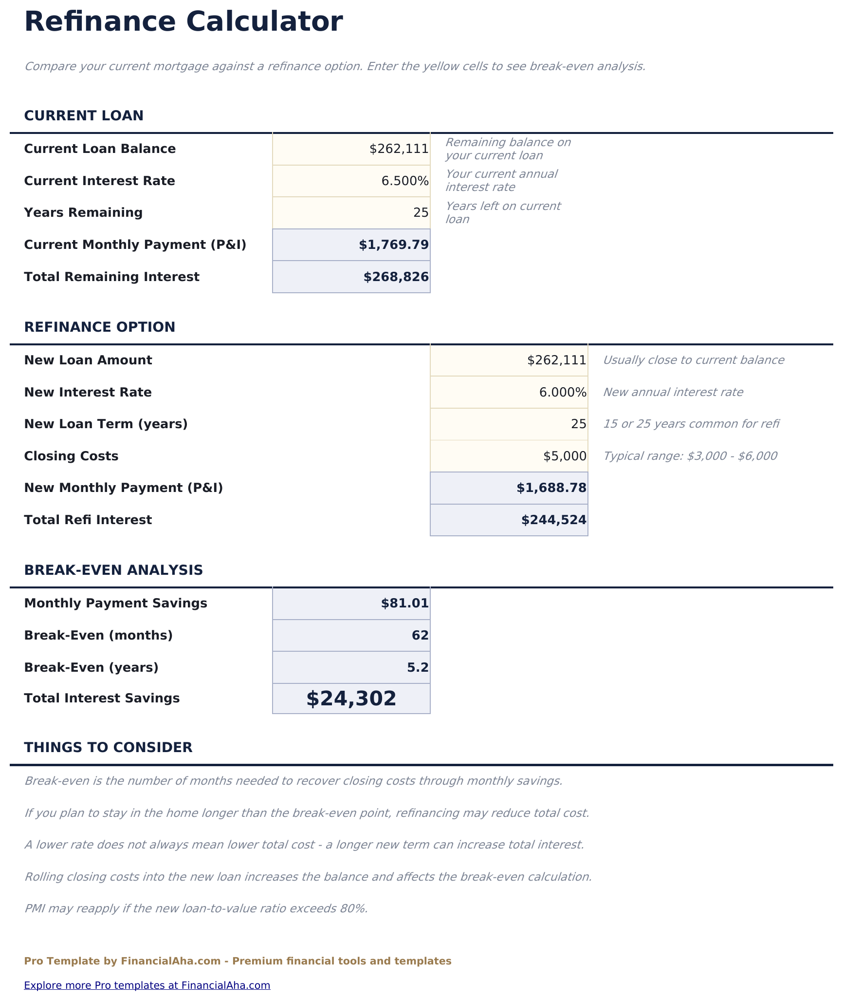 Home Mortgage Calculator Pro - Refinance Calculator