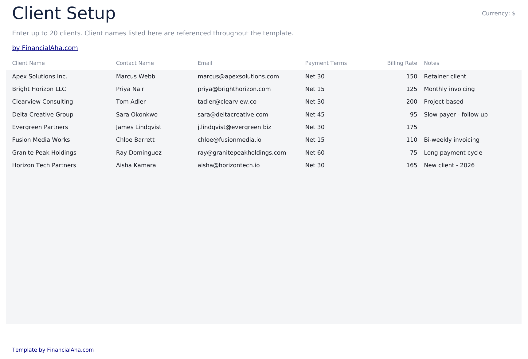 Billing Statement Ultimate - Client Setup