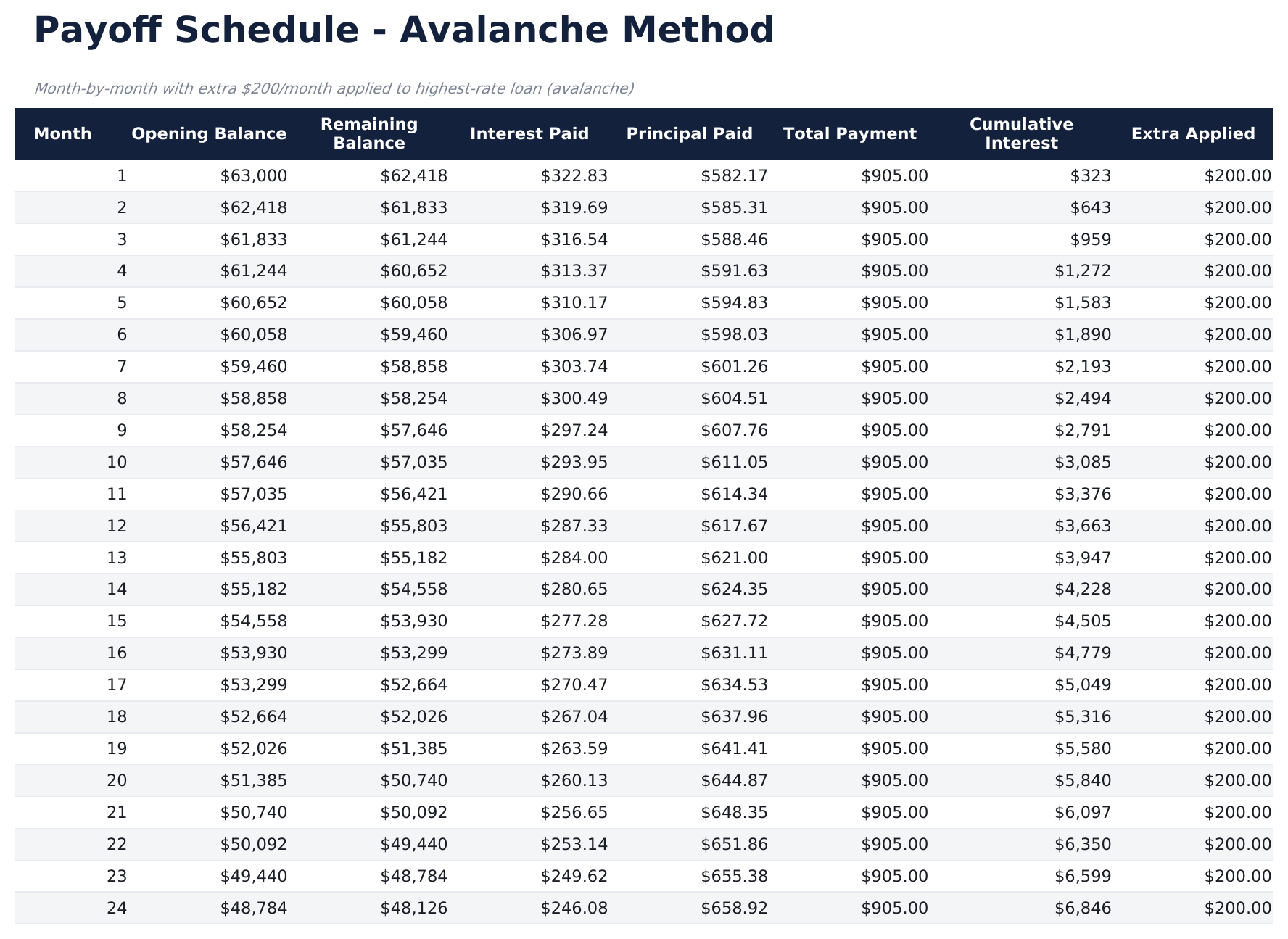 Student Loan Payoff Ultimate - Payoff Schedule